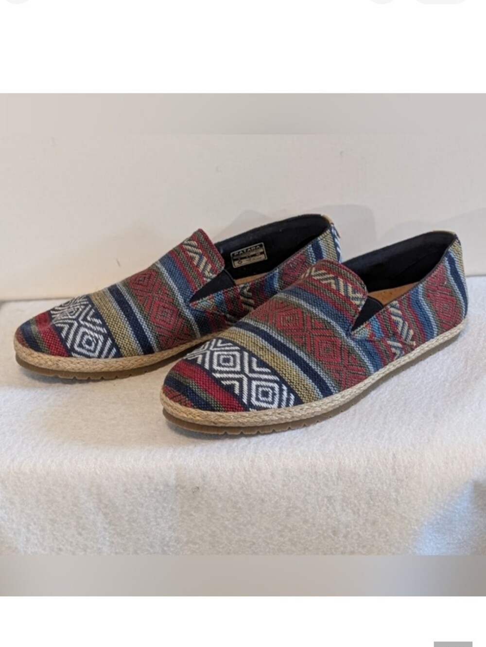 Patara Woven Boho Slip On Espadrille Flats Womens Size 9 EU 42 Geometric